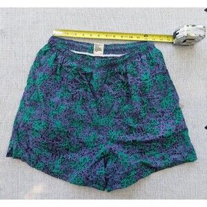 Vintage Cheetah Swim Trunks 90s Medium Purple Green 4 inch Inseam *no lining*